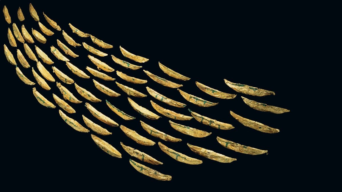 The miniature gold boats of Nors, Denmark. © State Office for Heritage Management and Archaeology Saxony-Anhalt, Juraj Lipták.