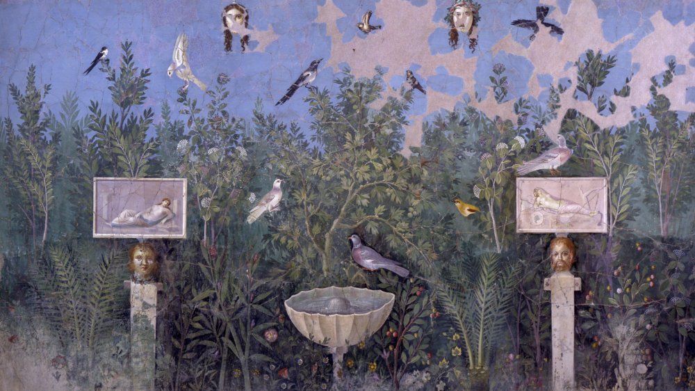 Pompeji, Haus des Goldenen Armreifs,  Wandmalerei aus dem Gartentriclinium. © P. Foglia, Soprintendenza per i Beni  Archeologici di Napoli e Pompei.