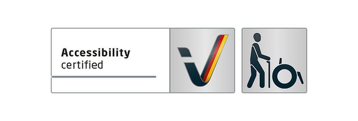 Logo Certificate Travel for All for people with walking disabilities The logo of the "Travel for All" certificate for people with mobility disabilities.